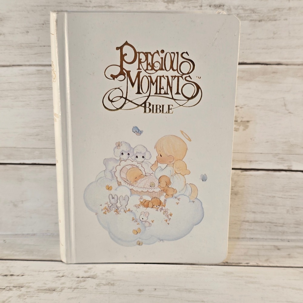 VTG Precious Moments Bible Baby Edition NKJV Thomas Nelson 1989 Hardcover 202PM